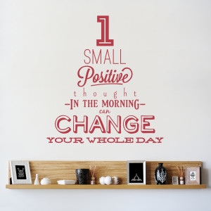small positive thought wall decal quote