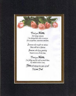 Touching and Heartfelt Poem for Mothers - Thank You Mom. . . Poem on ...