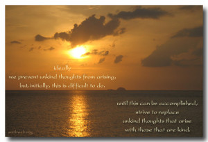 Buddhist quotes and sayings, prevent unkind thoughts quotes