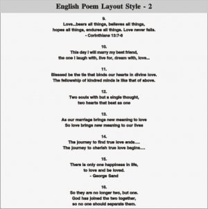 English Poem Layout - 1