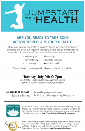 JUMPSTART YOUR HEALTH – JULY 9TH