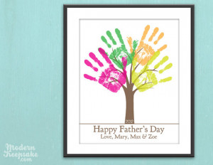 Vatertagsgeschenk Hände Baum Bild
