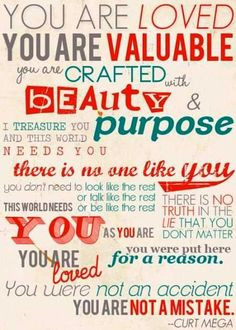 You are loved! People with ADHD often struggle with low self esteem ...