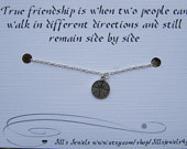 ... Friendship - Friendship Necklace - Friends Forever - Graduation Gift