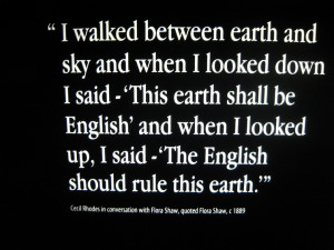 ... for the making the anglo saxon race but one empire emphasis mine