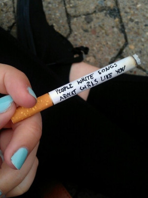 black, blue nails, boots, cigar, cigarette, girls, grunge, nails ...