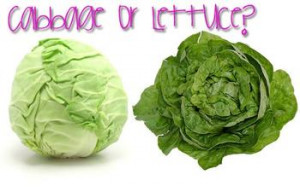 Can you tell the difference between lettuce and cabbage?