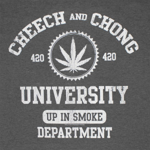 Cheech And Chong University Up In Smoke Gray Graphic Tee Shirt