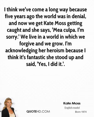 think we've come a long way because five years ago the world was in ...