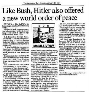 An op-ed piece from Bush Sr. administration, published on January 21 ...