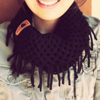 ... with Buttons, Knitted Scarf, Infinite Scarf, Hipster Scarf, Bohemian