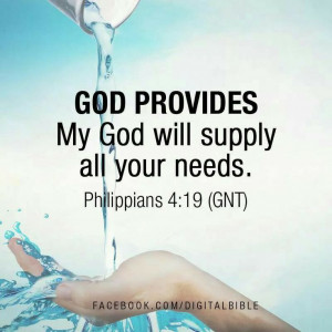 God provides..