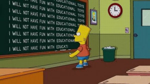 Funny Bart Quotes At Blackboard