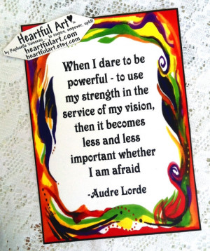 When I Dare AUDREY LORDE Sm Poster Inspirational Quote Motivational ...