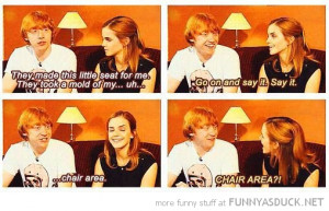 rupert grint emma watson harry potter interview chair area funny pics ...
