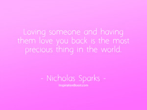 Nicholas Sparks Precious Love Quotes