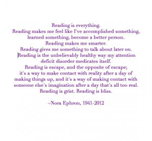 On Reading | Nora Ephron