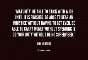 Maturity Quotes Quote-ann-landers-maturity