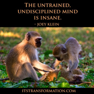 The untrained, undisciplined mind is insane.