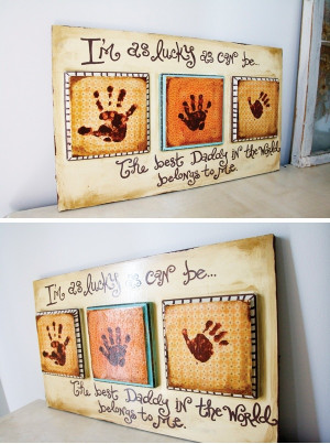 Hand prints for fathers day
