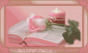 Bible rose and candle pink Image