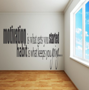 Adhesive Wall Decals - Motivation is what gets you going ...
