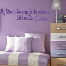 LITTLE SISTER MAY BE.. wall quote transfer graphic vinyl large sticker ...