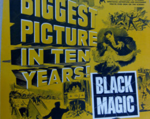 Vintage Movie Life Magazine Advertisment Orson Wells in Black Magic