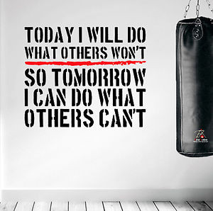 Details about Inspiring Wall Decal Quote Boxing MMA UFC Wrestling Gym ...