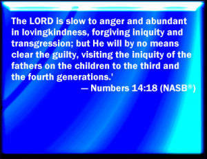 Numbers 14:18 Bible Verse Slides