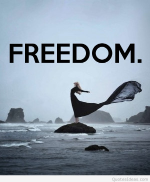 Freedom quotes with wallpapers images