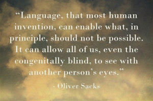 Oliver Sacks (a personal hero -- he gets the human brain) from ...
