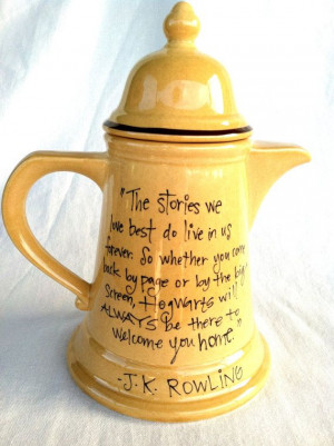 ... Potter Hogwarts Crest Tea Set - J.K. Rowling Quote with Gryffindor