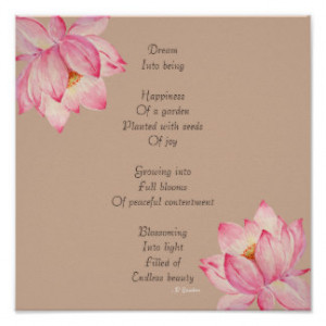 Dream Poem with Lotus Flowers Posters