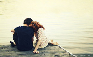 Sad, couple, hug, cute, adorable, lake