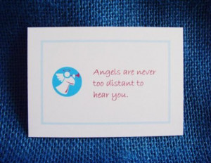 Little Motto Cards With Angel Quotes Blessings To Offer Love Comfort ...