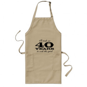 40th Birthday apron for men with cute cooking joke