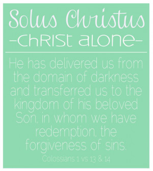 Reformation Day Christ Alone Printable Solus Christus