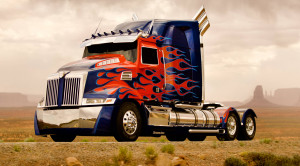The completely upgraded, custom-built Optimus Prime from Western Star ...