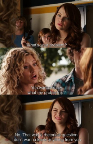ali michalka, easy a, ema stone, emma stone, movie quotes