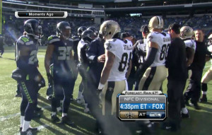 ... on Jimmy Graham starting a fight before a Saints-Seahawks game