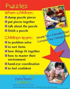 Puzzles Poster. For more Play pins visit: http://pinterest.com ...
