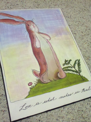12 x 16 Velveteen Rabbit Quote Painting