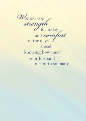 Sympathy Quotes About Death Of A Husband
