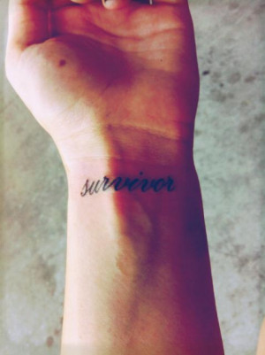 Cancer Survivor Wrist Tattoo