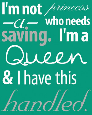 not a princess, I'm a queen quote- PRINTABLE. $10.00, via Etsy.