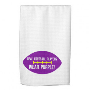 Real Football Players Wear Purple Towel