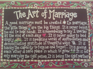 The Art of Marriage....