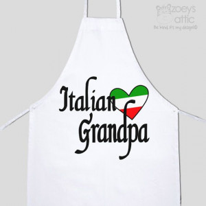 Apron Italian grandpa or dad adult personalized bib by zoeysattic, $24 ...