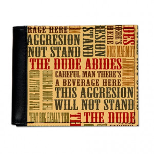 Abide Gifts > Abide Wallets > Big Lebowski Dude Quotes Mens Wallet